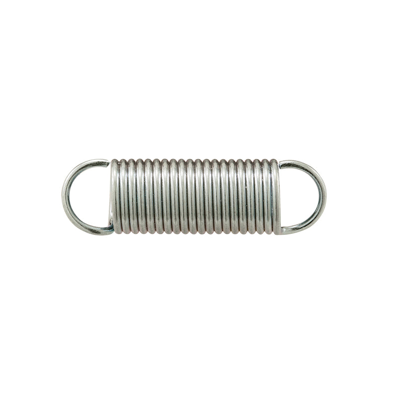 FHC Extension Spring - Spring Steel Construction - Nickel-Plated Finish - 0.047 Ga X 7/16" X 1-1/2" - Closed Single Loop - (2-Pack)