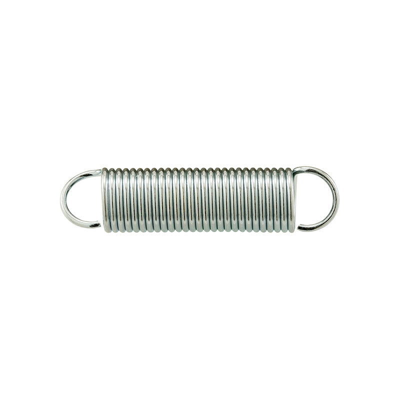 FHC Extension Spring - Spring Steel Construction - Nickel-Plated Finish - 0.047 Ga X 7/16" X 1-7/8" - Closed Single Loop - (2-Pack)