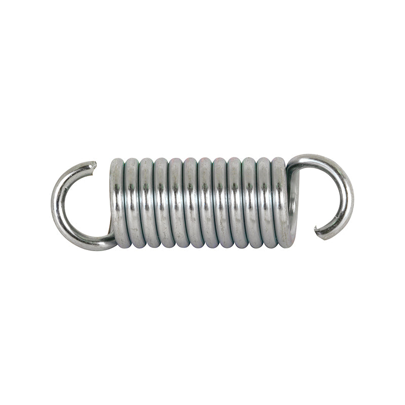 FHC Extension Spring - Spring Steel Construction - Nickel-Plated Finish - 0.080 Ga X 1/2" X 1-5/8" - Single Loop Open - (2-Pack)