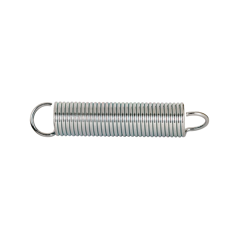FHC Extension Spring - Spring Steel Construction - Nickel-Plated Finish - 0.072 Ga X 5/8" X 3-1/4" - Single Loop Open - (2-Pack)