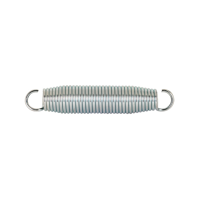 FHC Extension Spring - Spring Steel Construction - Nickel-Plated Finish - 0.120 Ga X 1-1/16" X 5-1/2" - Single Loop Open - (1-Pack)