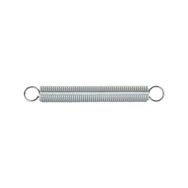 FHC Extension Spring - Spring Steel Construction - Nickel-Plated Finish - 0.120 Ga X 1" X 8-1/2" - Closed Single Loop - (1-Pack)