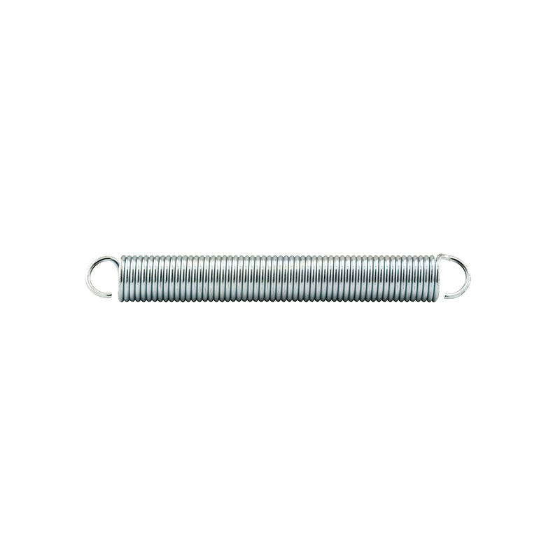 FHC Extension Spring - Spring Steel Construction - Nickel-Plated Finish - 0.148 Ga X 1-1/4" X 10" - Single Loop Open - (1-Pack)
