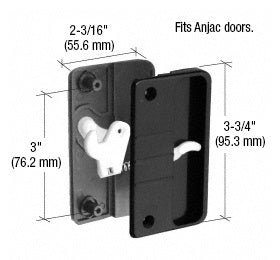 CRL Sliding Screen Door Short Hook Latch and Pull With 3" Screw Holes for Anjac Doors *DISCONTINUED*