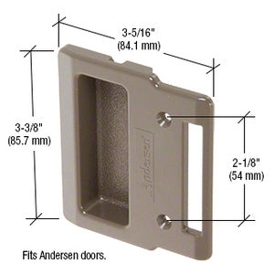 CRL Stone Plastic Sliding Screen Door Inside Pull with 2-1/8" Screw Holes for Andersen Doors *DISCONTINUED*