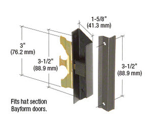 CRL Black Sliding Screen Door Latch and Pull with 3-1/2" Screw Holes for Section Doors by Bayform *DISCONTINUED*