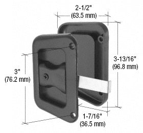 CRL Black Sliding Screen Door Latch and Pull Used on KDEX20 Series KD Kit Doors *DISCONTINUED*