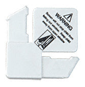 CRL White 7/16" Plastic Square Cut Screen Corner with Warning *DISCONTINUED*