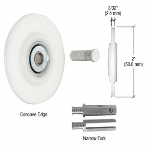 CRL Nylon Concave Edge Replacement Wheel - 2" x 3/32"