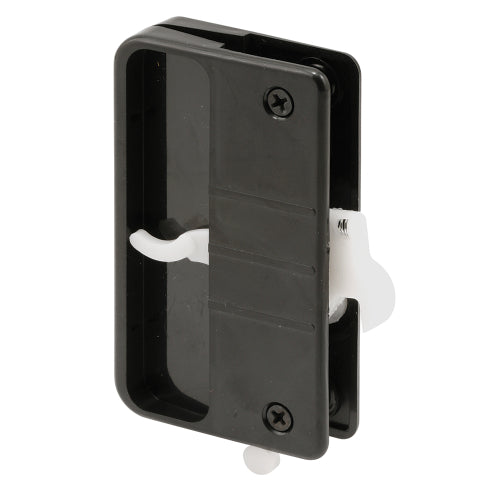 FHC Screen Door Latch & Pull With Security Lock - Black Plastic