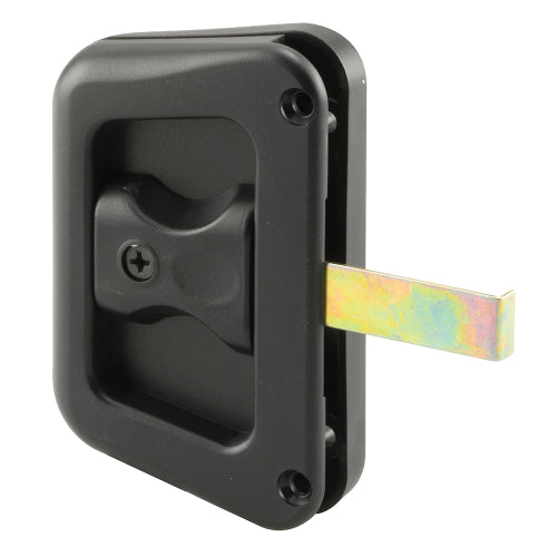 FHC Sliding Screen Door Latch & Pull With Screws - Black Hat Section